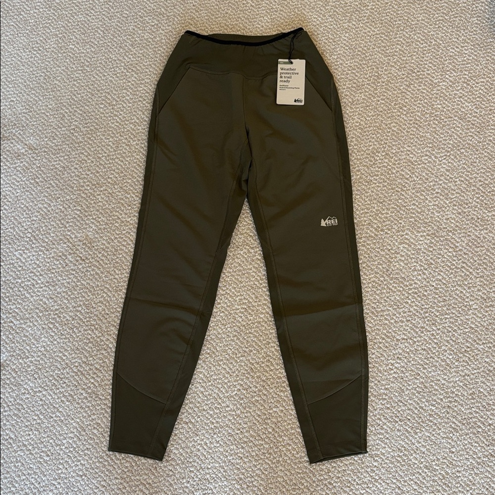 NWT REI Olive Green “Swiftland” Hybrid Running Pants Wmns Size XS